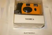 YASHICA MF-1 MF1 NEW 35mm CAMERA OUTFIT with CASE,FILM,STRAP,BATTERY BLACK YELL