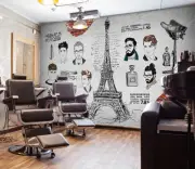 3D Avatar G521 Barber Shop Wallpaper Wall Murals Removable Self-adhesive Honey