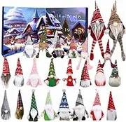 Christmas Advent Calendar 2024, Gnome Advent Calendar with 24 Gnome Doll, 24 Day Halloween Countdown Calendar for Kids & Adults