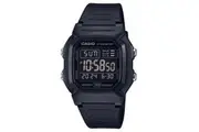 Casio Illuminator Digital Black Dual Time Light Quartz W800H-1BV 100M Mens Watch