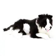 Bocchetta Plush Toys Blitz XL Border Collie Dog Extra Large with Underbelly Zip Pouch