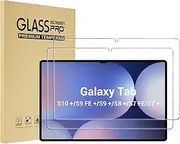 [ProCase] 2 Pack Screen Protector for Galaxy Tab S10 Plus 2024 / Tab S9 FE Plus / S9 Plus / S8 Plus / S7 FE / S7 Plus 12.4 inch 2023, Tempered Glass HD Clear Film Guard for Tablet SM-X820/X610/X810/X800/T730/T970