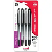 Uni-Ball Eye Needle Micro Rollerball Pens Black 4 Pack