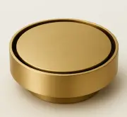 115mm Round Tile Insert Floor Waste 90mm Outlet - Brushed Gold