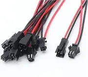 BIZOCA 10Pairs 15cm Long JST SM 2Pins Plug Male to Female Wire Connector