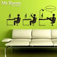 在飛比找蝦皮購物優惠-☆ Mr.Room 空間先生創意 壁貼 美式幽默上班族 (C