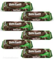 Tim Tam Australian Chocolate Cookies (Pack Of 6 x 165g) DARK MINT - Imported ...