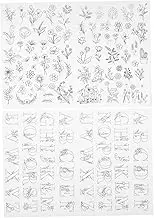 TEHAUX 2Pcs Water Soluble Embroidery Stabilizer DIY Preprinted Patterns for Easy Hand Sewing Craft Projects for Shirts Bags and More
