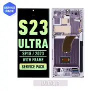Original Samsung Galaxy S23 Ultra OEM LCD Replacement Screen Lavender Frame