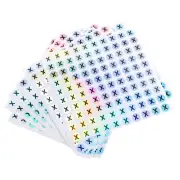 Capital Letter Stickers, Alphabet X Round Self-Adhesive Reflective 15 Sheets