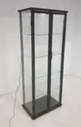 Dhelia 5-shelf Display Curio Cabinet with LED Light & Glass Shelves Black