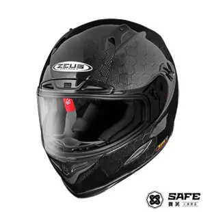 ZEUS｜ZS-1800B 六角碳纖 全罩安全帽 碳纖維材質 輕量化 全可拆洗內襯