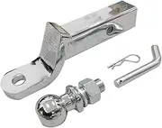 Chromed 2 Inch Towbar Tongue Ball Mount With Towball And Hitch Pin RV Parts Car Camper Accessories Caravan Components(With 50MM Ball)