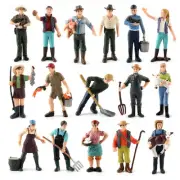 Model Trains Farmer Shepherd Painted Figures Simulation Farm Standing People AU✅
