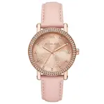 MICHAEL KORS 手錶 38MM 腕錶 粉色真皮 女錶 晶鑽錶 MK2987 MK(現貨)▶指定OUTLET商品5折起☆現貨【送禮首選★APP下單點數4倍送】