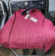 Tommy Bahama Flipshore Half Zip Reversible Sweatshirt Men's Lrg meritage wine
