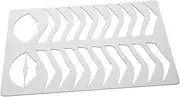 HAPINARY Stainless Steel Eyebrow Stencil Template for Shaping Durable Eyebrow and Lip Mold for Makeup Practice for Personal Professional Use