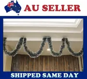 5x 2.5M Christmas Snow Tips Tinsel Garland Snowflakes Natural Decor Ornaments