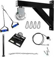 Weight Cable Pulley System Fitness Cable Pulley Attachment Home Gym Equipment for LAT Pull Down, Triceps, Shoulders, Back, Forearm Workout