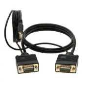6FT SVGA/VGA Male to Male Cable + 3.5mm Aux Audio Jack - Monitor PC Projector TV