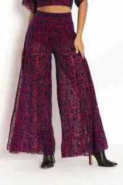 BlackMilk Hieroglyphics Jewel Sheer Retro Pants Size XS X-Small NEW NWT
