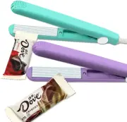 2 PACK Mini Bag Sealer Heat Seal, Handheld Food Sealer Bag Resealer for Food Sto