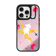 iPhone 16 Pro Mirror Ring Stand Case MagSafe Compatible Space puppy