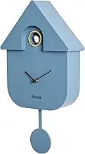 Fisura - Cuckoo Clock. Wall Clock. Original Wall Clock for Gift. 3 AA Batteries not Included. 21,5 x 8 x 41,5. Material: ABS Plastic. (Blue)