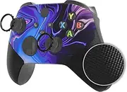 eXtremeRate ASR Version Performance Rubberized Grip Front Housing Shell for Xbox Series X/S Controller w/Accent Rings, Origin of Chaos Faceplate for Xbox Core Controller - Controller NOT Included