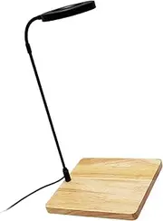 PTILSERY Rotatable LED Aquariums Lamp with Natural Wood Stand for Small Fishtanks Succulents Potted Plant Landsacping Lamp