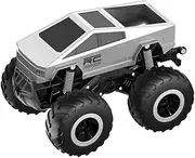 AUHKO 2.4GHz Remote Control RC Pickup Truck for All Terrain, 360° Rotatable Four-Wheel Drive Amphibious Monster Truck, Speed up to 20 km/h, with 2 Rechargeable 7.4V Batteries