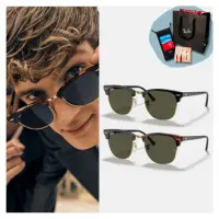 在飛比找momo購物網優惠-【RayBan 雷朋】CLUBMASTER眉型框太陽眼鏡(R