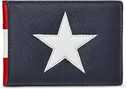 Star & Stripes Card Holder, Travel Pass Holder, Yoshi, Leather, Double Sided Card Holder, ID Card Holder. Leather Travel Pass Holder for Men and Women. Credit Card Holder & Season Ticket Card Holder, Navy / Red / White / Brown, One Size, Classic