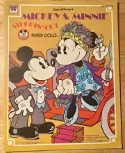 Vintage Walt Disney's Mickey & Minnie Steppin' Out Paper Doll Book Whitman 1979