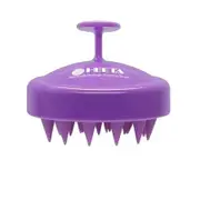 Hair Shampoo Brush, Scalp Care Hair Brush with Soft Silicone Scalp Massager (Purple)