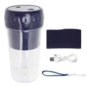 Juicer Cup ABS PS Handheld Portable Multifunctional USB Charging Fruit Blending Mixer Cup for Home Office Blue