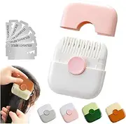 Trimpocket Hair Trimmer/Comb Kids, Split Ends Hair Trimmer, 2 In 1 Hair Trimmer, Hair Trimmer Razor Comb, Manual Bangs Trimmer Comb, Dual-Side Design, with Cover, Blades Replaceable (C)