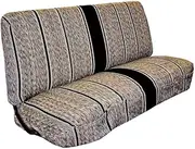 West Coast Auto Universal Baja Saddle Blanket Bench Full Size Seat Cover Fits Ford, Chevrolet, Dodge, and Full Size Pickup Trucks (Black)