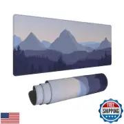 Mountain Forest Scenery Gaming Mouse Pad XL Extended Large Mousepad with Nons