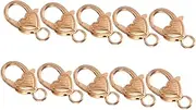 SEWACC 10pcs Heart-Shape Lobster Claw Clasps Jewelry Making Supplies for DIY Necklaces and Bracelets