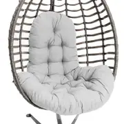 T Shape Seat Cushion for Egg Chair Seat Pad for Swing Chair Patio Furniture-Grey