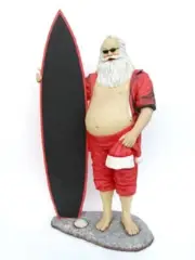 SANTA WITH SURFBOARD menu board