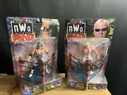 1999 WCW/NWO Ring Fighter Toy Figures LOT of 2 BRET HITMAN HART,SCOTT STEINER
