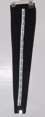 Victoria's Secret Pink Ultimate Skinny Collegiate Tuxedo Logo Pant Black XS NWT