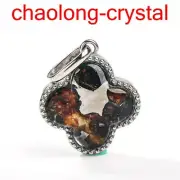 36.2Ct Pallasite Meteorite Pendant Brenham Meteorite Necklace --O5