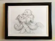 Glenn Barr Original Art - Large Pencil Sketch - Framed