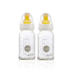 【丹麥Hevea】無毒硼矽玻璃奶瓶120ml（二入）(德國製原裝進口)