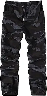 [APTRO] Men's Lightweight Casual Cargo Pant Elastic Waist Straight Leg Outdoor Work Pant
