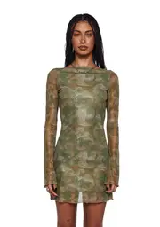 [Motel] Sevila Mini Dress - Paisley Green