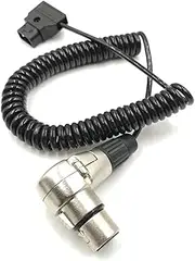 D-Tap Male to Female 4Pin XLR Cable fr Power Supply Batt~ry Adapter(Elbow Plug Cable)